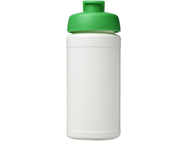 Bidón deportivo Baseline reciclado con tapa Flip 500ml Blanco/verde detalle 34