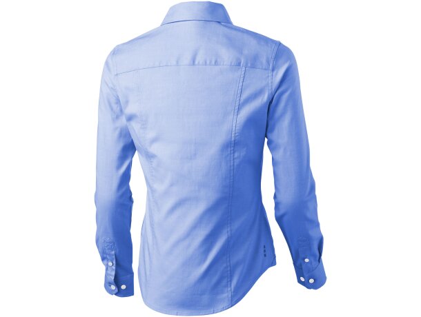Camisa Oxford manga larga mujer Vaillant algodón 142 g/m² Azul claro detalle 10