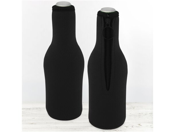 Funda para botellas térmicas de neopreno plegable Fris Negro intenso detalle 27