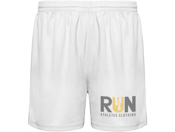 Pantalón corto deportivo infantil Player Roly poliéster Blanco detalle 13
