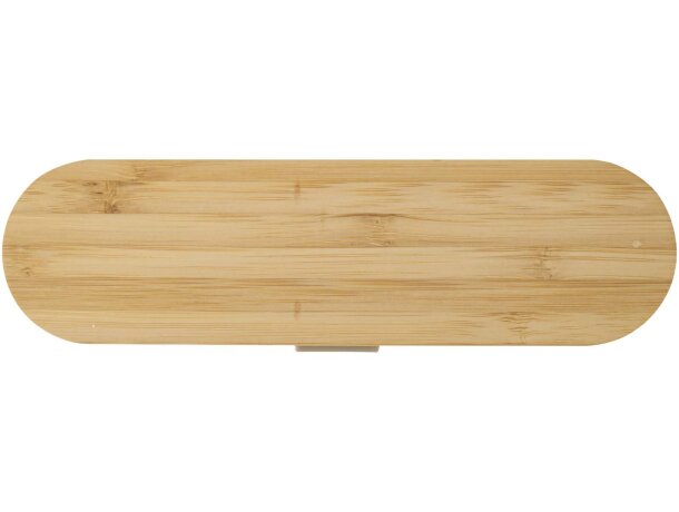 Set cubiertos reutilizables con tapa bambú Runa detalle 2