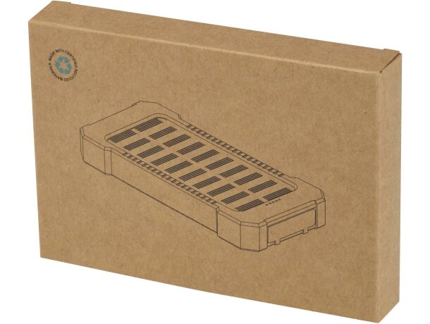 Batería externa solar Altair de 5000 mAh con panel fotovoltaico Negro intenso detalle 4