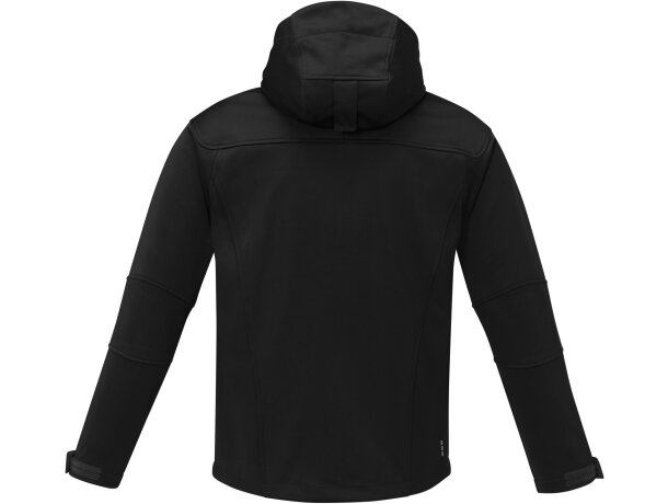 Chaqueta softshell Match para hombre de tres capas Elevate Negro intenso detalle 10