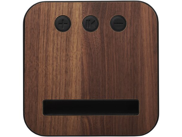 Altavoz Bluetooth® de madera y tela Shae Marrón oscuro detalle 4