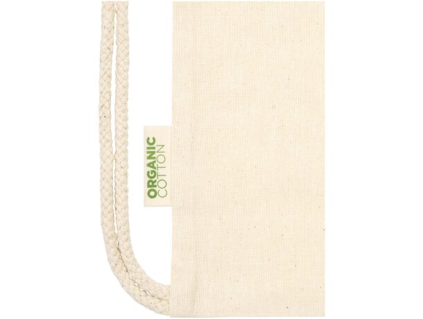 Bolsa con cuerdas Odisha de algodón orgánico certificado OCS Natural detalle 5