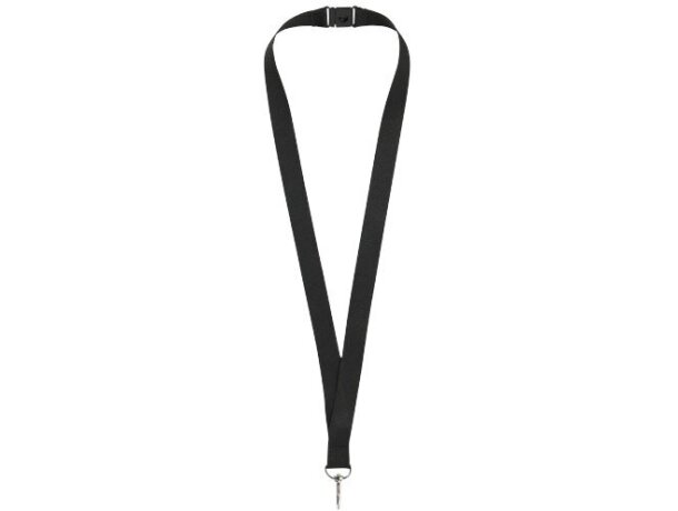 Lanyard con cierre de seguridad barato negro intenso Lanyard con cierre de seguridad barato negro intenso