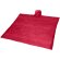 Poncho desechable reciclado Mayan con capucha Rojo