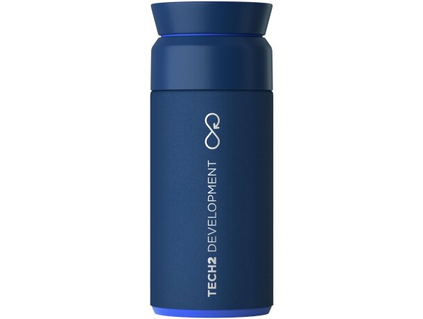 Termo 350 ml Ocean Bottle con chip NFC y acero reciclado Azul océano detalle 4
