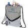 Mochilas de cuerdas personalizadas baratas con dos bolsillos poliéster 600D Blanco/gris detalle 13