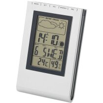 Estación meteorológica de sobremesa con fecha y hora personalizada plata Estación meteorológica de sobremesa con fecha y hora personalizada plata