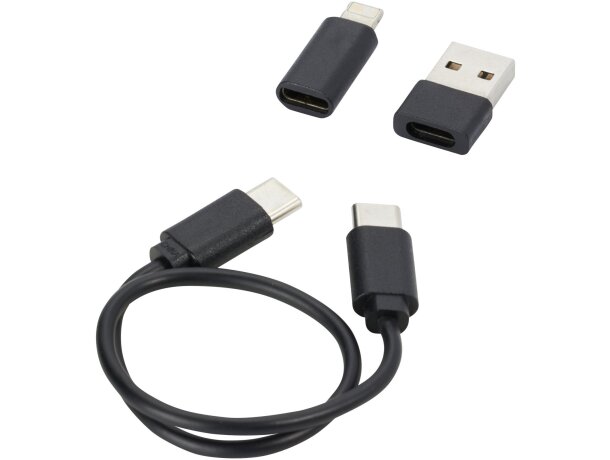 Cable de carga modular plástico reciclado Whiz Negro intenso detalle 6