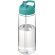 Bidón deportivo con tapa con boquilla de 600 ml H2O Active® Octave Tritan™ Transparente claro/azul aqua