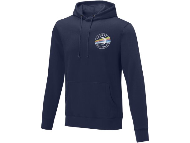 Sudadera con capucha Charon para hombre con interior afelpado Azul marino detalle 25