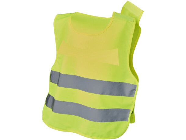 Chaleco de seguridad para niños Marie XS con bandas reflectantes Amarillo neón detalle 4