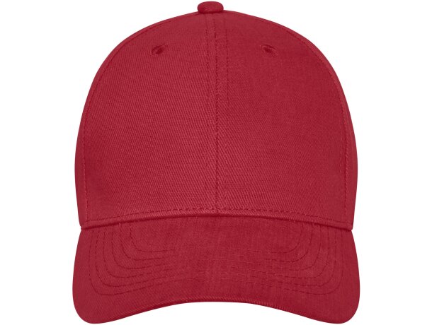 Gorra de 6 paneles Davis Rojo detalle 6