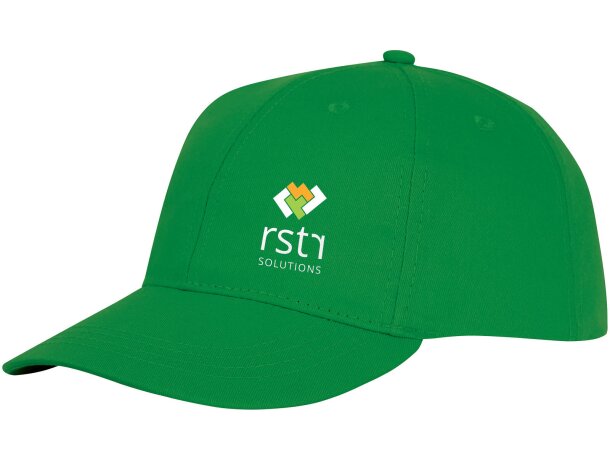 Gorra dividida en 6 paneles. Ideal para merchandising Verde helecho detalle 33