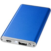 Batería portátil de 2200mah en aluminio personalizada azul medio Batería portátil de 2200mah en aluminio personalizada azul medio