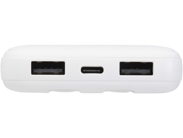 Batería externa Adhil de plástico reciclado 10000 mAh Blanco detalle 14