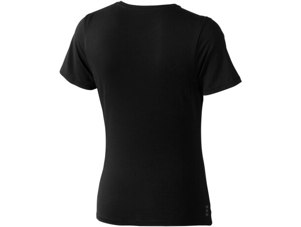 Camiseta manga corta de mujer Nanaimo de alta calidad Negro intenso detalle 87