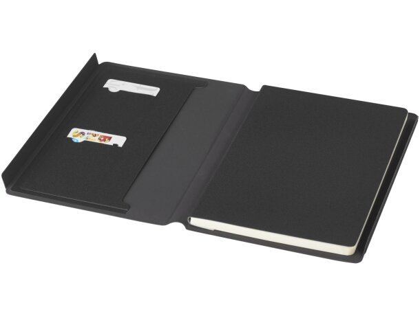 Organizador Notu papel certificado FSC con poliéster reciclado Negro intenso detalle 17