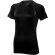 Camiseta técnica Quebec de manga corta blanca detalles de color de mujer Negro intenso/antracita