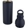 Botella Iluminate 650ml acero inoxidable reciclado tres tapas Azul marino detalle 5