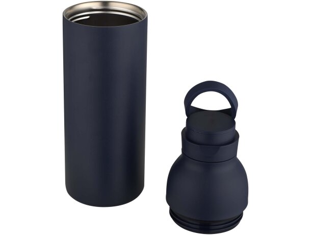 Botella Iluminate 650ml acero inoxidable reciclado tres tapas Azul marino detalle 5