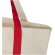 Bolsa tote de algodón reciclado certificado GRS Sam Rojo/natural detalle 18