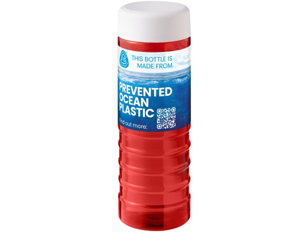 Bidón 750ml Eco Treble con tapa rosca plástico oceánico reciclado Rojo/blanco detalle 29