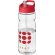 Bidón deportivo de 650 ml con tapa con boquilla H2O Active® Base Tritan™ Transparente claro/rojo detalle 24