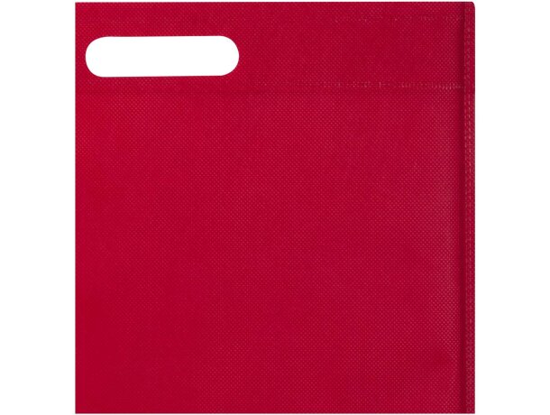Bolsa tote EcoSeal de poliéster reciclado con certificado GRS Rojo detalle 20