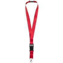 Lanyard con hebilla rojo personalizado