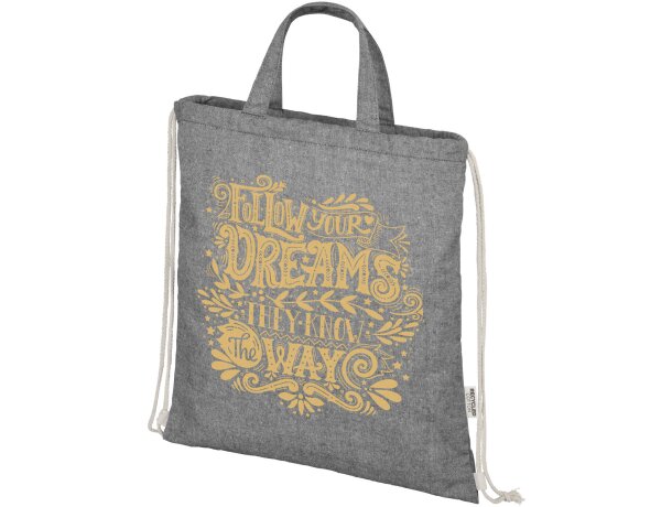 Mochila de cuerdas Aware Pheebs reciclada con rastreador QR Negro detalle 11