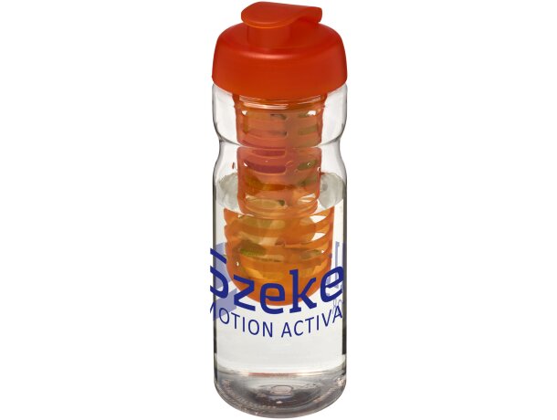 H2O Active® Base Bidón deportivo e infusor con Tapa Flip de 650 ml Transparente/naranja detalle 19