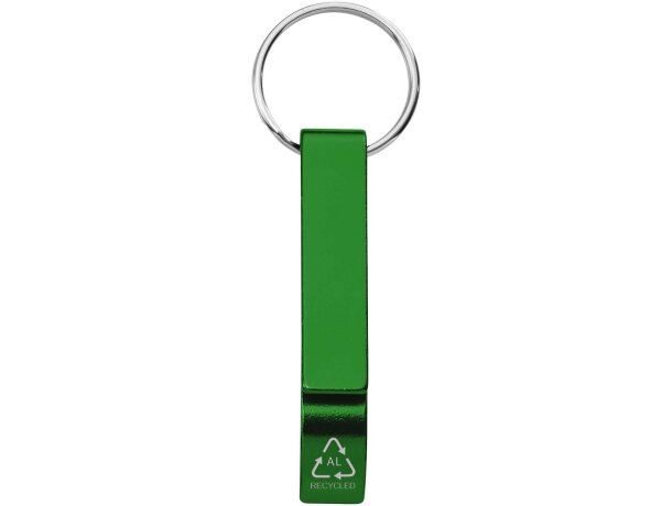 Abridor de botellas y latas Tao aluminio reciclado con llavero Verde detalle 18