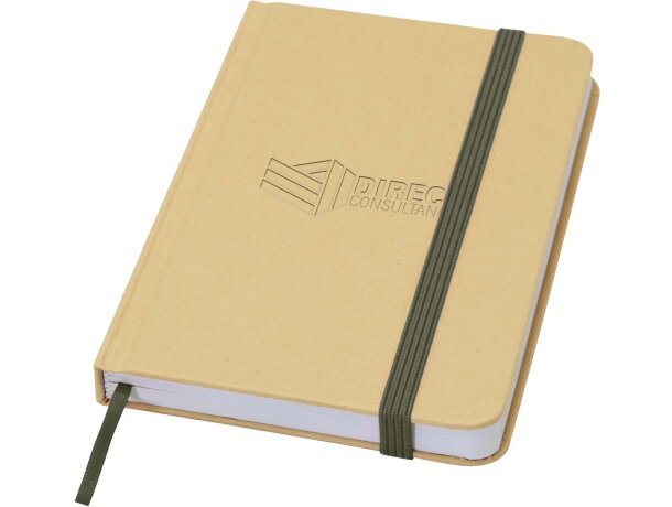 Libreta tapa dura A6 Reed con papel certificado FSC Verde bosque detalle 6