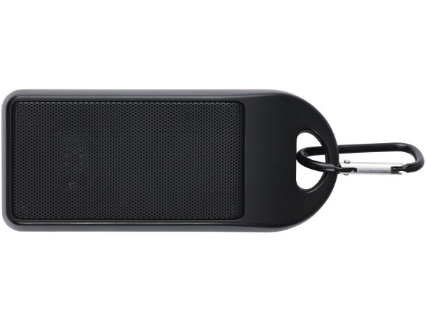 Altavoz bluetooth Omni de plástico reciclado certificado RCS Negro intenso detalle 2