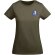 Camiseta mujer algodón orgánico Breda de Roly Verde militar detalle 16