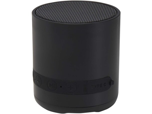 Altavoz inalámbrico Hunor de plástico reciclado con Bluetooth Negro intenso detalle 5
