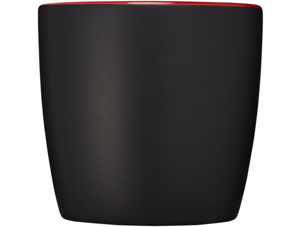 Taza cerámica Riviera 340ml mate con interior de color Negro intenso/rojo detalle 13