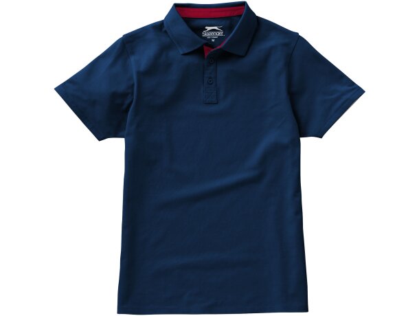 Polo para personalizar unisex 100% algodon 220 gr Azul marino/rojo detalle 8