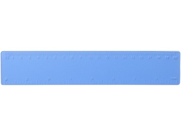 Regla de plástico flexible Rothko 20 cm doble escala Azul escarchado detalle 2
