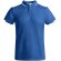 Polo deportivo manga corta infantil Tamil Roly poliéster reciclado Azul real/blanco