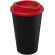 Vaso de plástico con tapa de rosca polipropileno reciclado 350ml Negro intenso/rojo