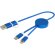 Cable 5 en 1 Alasia aluminio reciclado carga rápida Azul real detalle 26