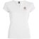 Camiseta manga corta mujer Belice Roly entallada cuello v Blanco detalle 6