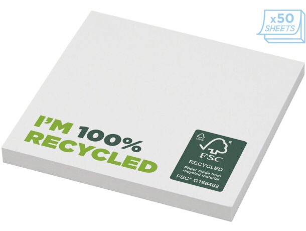 Bloc de notas adhesivas Sticky-Mate reciclado 75 x 75 mm Blanco detalle 3