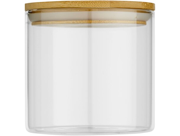 Recipiente vidrio alimentos Boley 320ml tapa bambú Natural/transparente detalle 3
