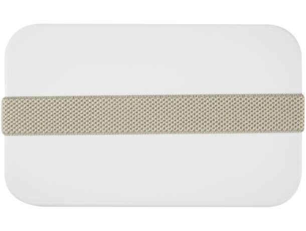 Fiambrera MIYO 700ml con banda PET reciclado Blanco/gris piedra detalle 19