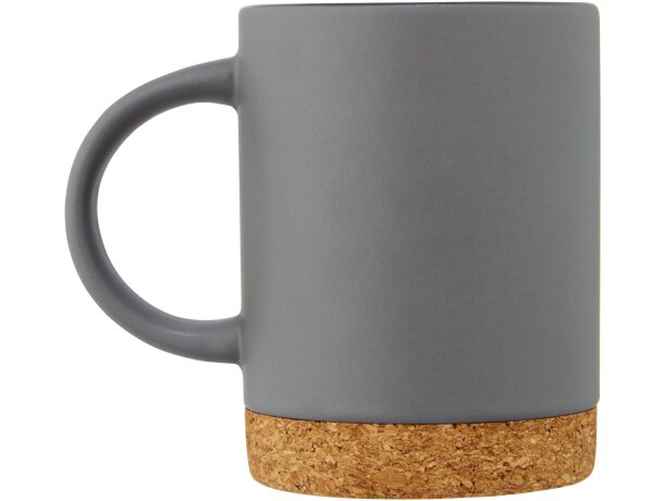 Taza de cerámica de 425 ml con base de corcho Neiva Gris detalle 8